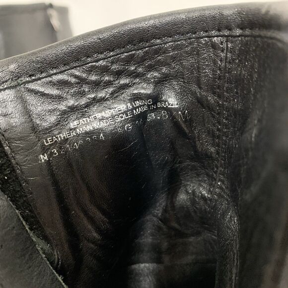 TORY BURCH LEATHER ANKLE BOOTIES BLACK ZIP-UP STRAP BUCKLE BOOTS SIZE 8.5 - Picture 15 of 15